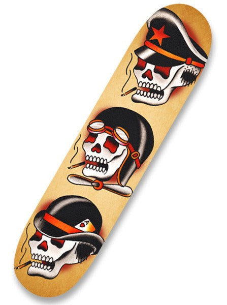 &quot;Three Hats&quot; Skate Deck by Brother Greg for Black Market Art - www.inkedshop.com
