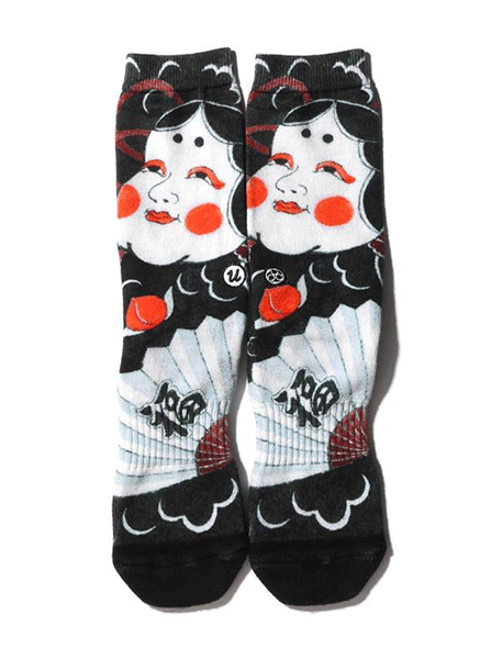 Okame Irezumi Socks Designed