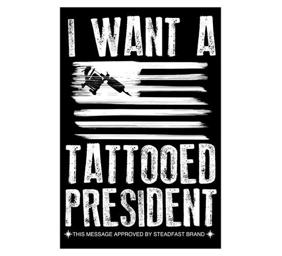 Tattooed President Vinyl Sticker