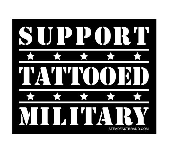 Support Tattooed Military Vinyl Sticker