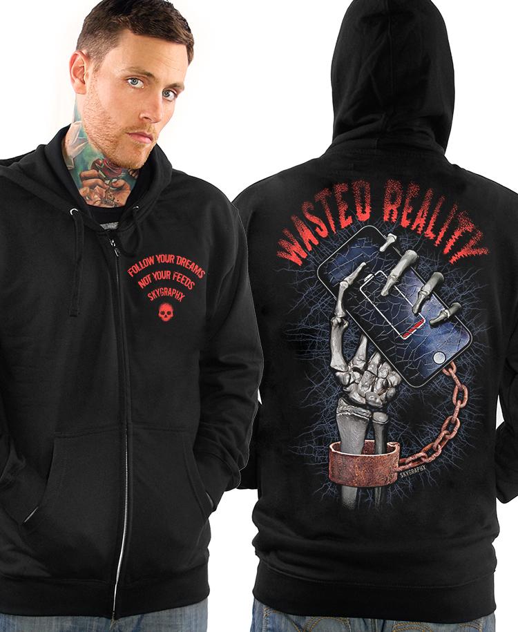 Men&#39;s Wasted Reality Zip Up Hoodie