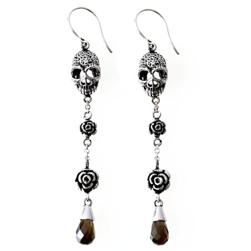 Skull and Roses Earrings by Controse - InkedShop - 2