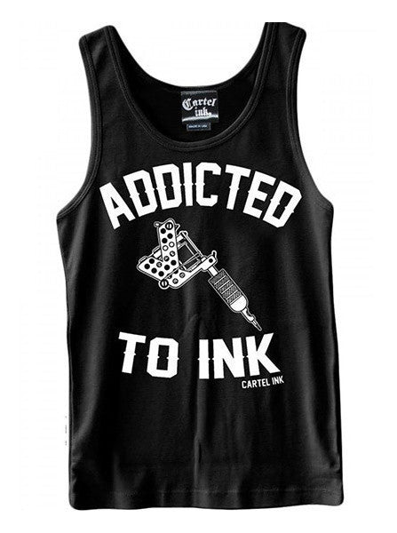 Men&#39;s &quot;Addicted To Ink&quot; Tank by Cartel Ink (Black) - www.inkedshop.com