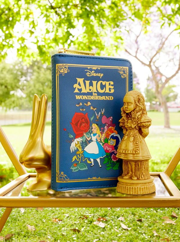 Alice In Wonderland Book Zip Around Wallet
