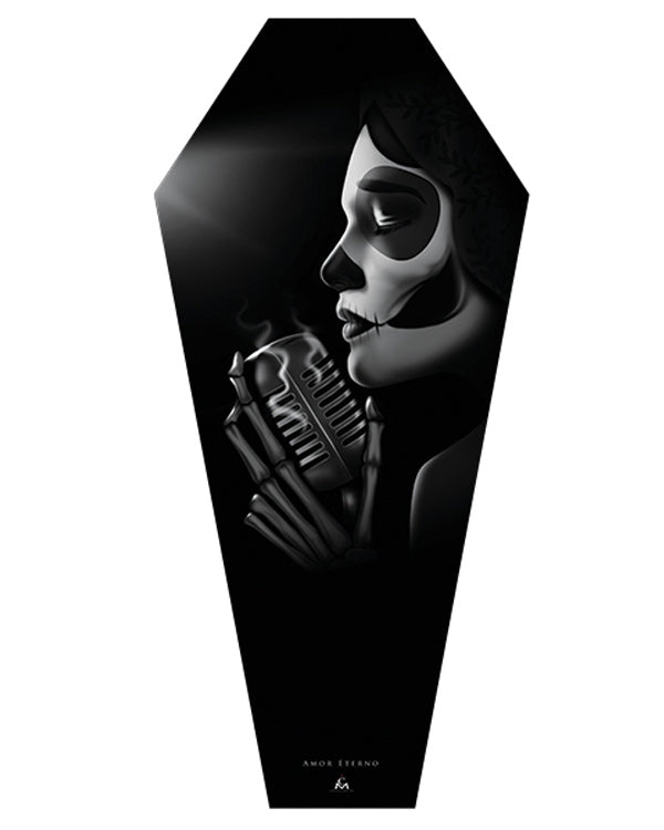 Amor Eterno Canvas Coffin by Charlie Medina