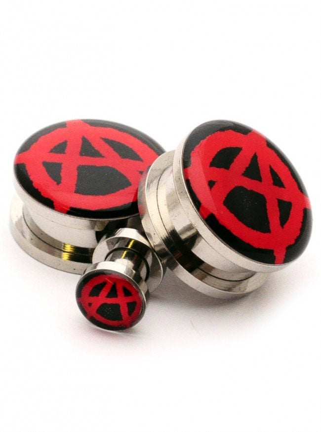 Anarchy Picture Plugs by Mystic Metals - www.inkedshop.com