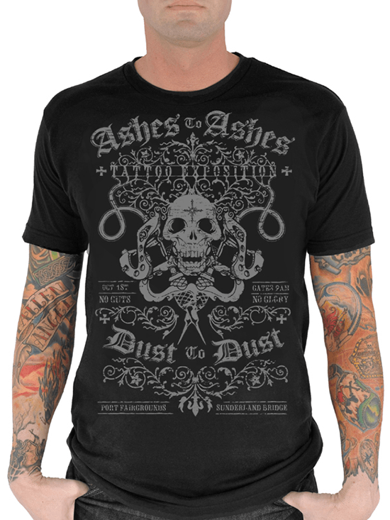 Men&#39;s &quot;Ashes To Ashes&quot; Tee by Serpentine Clothing (Black) - www.inkedshop.com