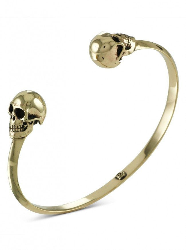 &quot;Human Skull&quot; Cuff by Lost Apostle (Bronze) - InkedShop - 1