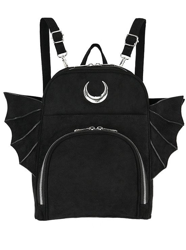 Elegant Goth Backpack with Wings