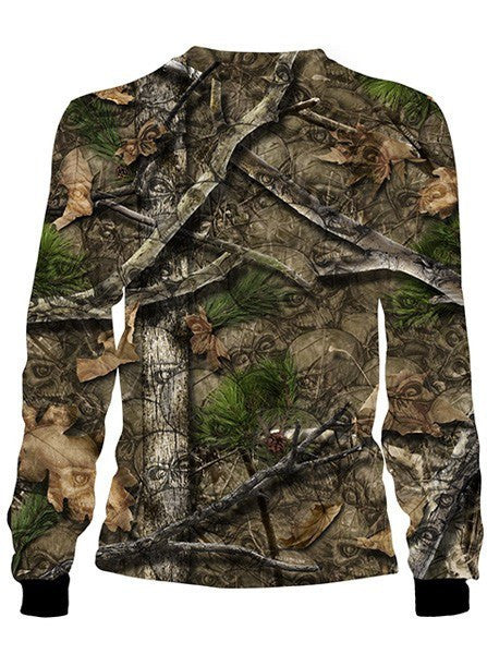 Men&#39;s &quot;Backwoods&quot; Long Sleeve Tee by Lethal Threat (Skull Camo) - www.inkedshop.com