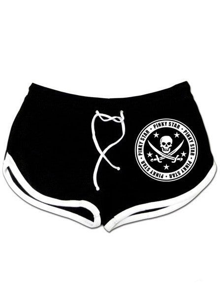 Women&#39;s &quot;Bad Influence&quot; Shorts by Pinky Star (Black) - www.inkedshop.com