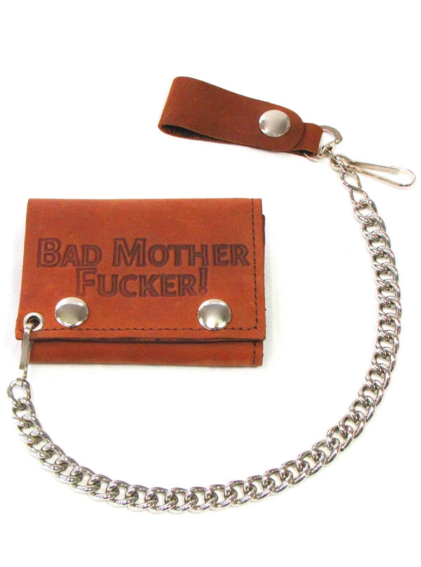 Bad Mother Fucker Trifold Wallet With Chain