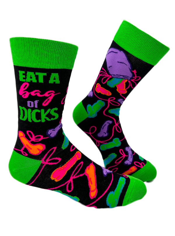 Men&#39;s Eat a Bag of Dicks Crew Socks