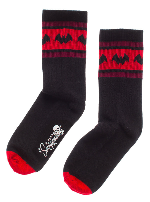 Bat Stripe Crew Socks