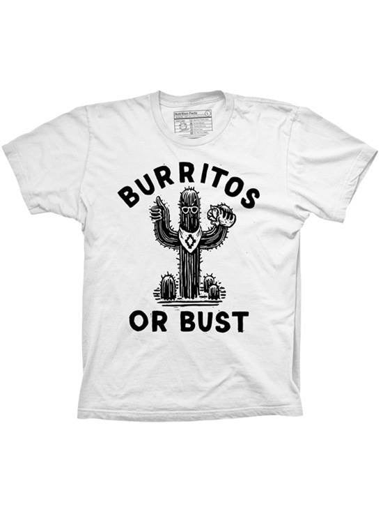 Men&#39;s &quot;Burritos or Bust&quot; Tee by Pyknic (White) - www.inkedshop.com