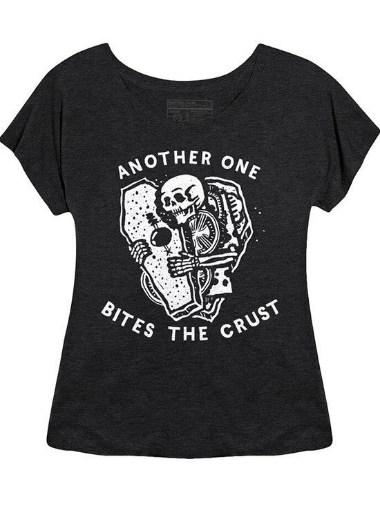 Women&#39;s &quot;Another One Bites The Crust&quot; Dolman Tee by Pyknic (Black) - www.inkedshop.com