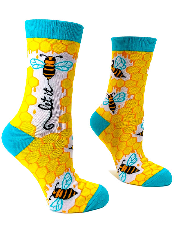 Women's Let It Bee Crew Socks | Inked Shop - Inked Shop