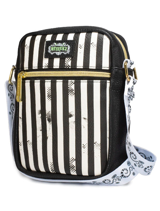 Beetlejuice Suit Stripes Crossbody Bag
