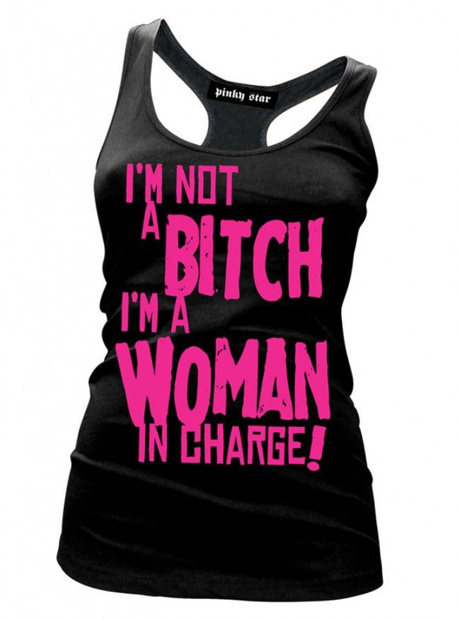 Women&#39;s &quot;In Charge&quot; Tank by Pinky Star (Black) - www.inkedshop.com
