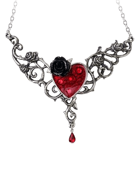 &quot;Blood Rose Heart&quot; Necklace by Alchemy of England - www.inkedshop.com