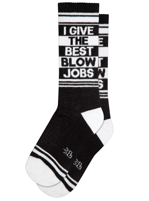 I Give The Best Blowjobs Ribbed Gym Socks