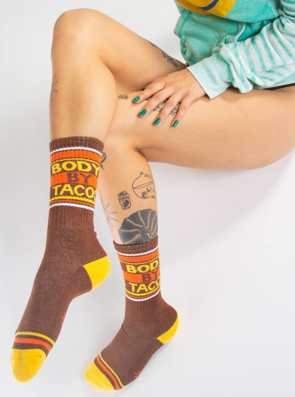Unisex Body By Tacos Ribbed Gym Socks