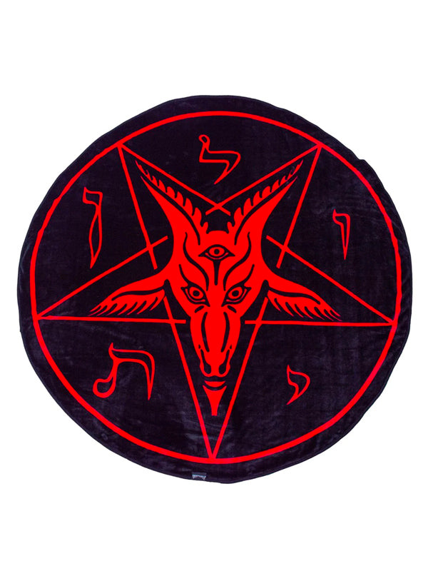 Satanic Circle Throw Blanket