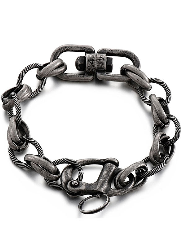 Men's Heavy Duty Gunmetal Chain Bracelet
