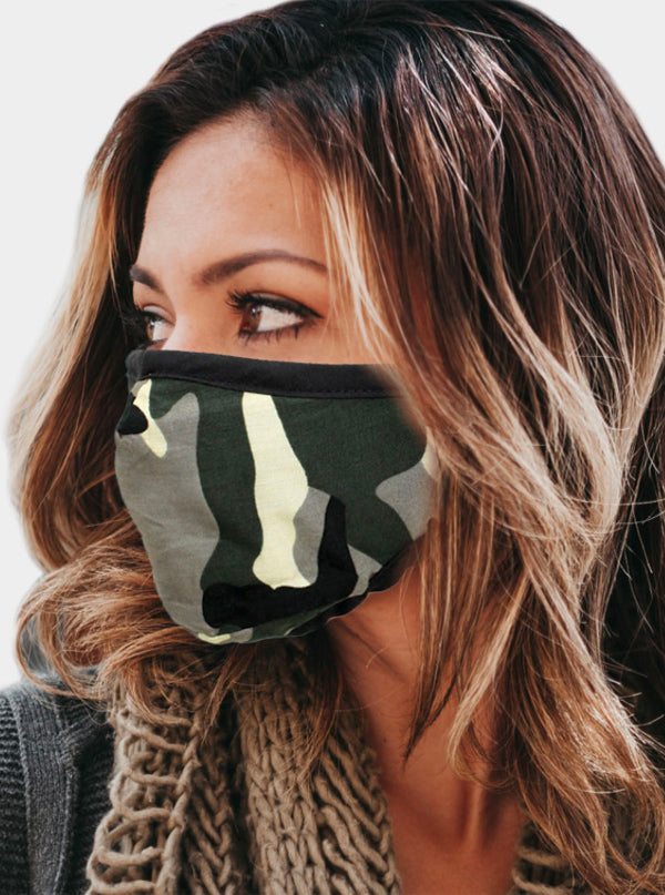 Camouflage 2 Layer Face Mask