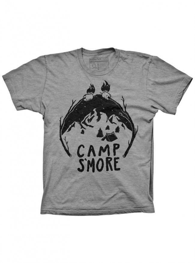 Men&#39;s &quot;Camp Smore&quot; Tee by Pyknic (Heather Grey) - www.inkedshop.com