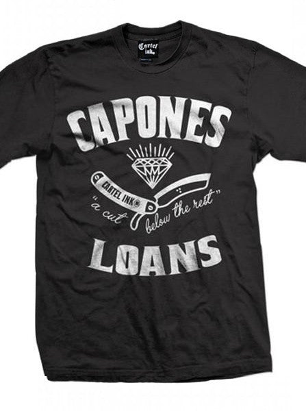 Men&#39;s &quot;Capones Loans&quot; Tee by Cartel Ink (Black) - www.inkedshop.com