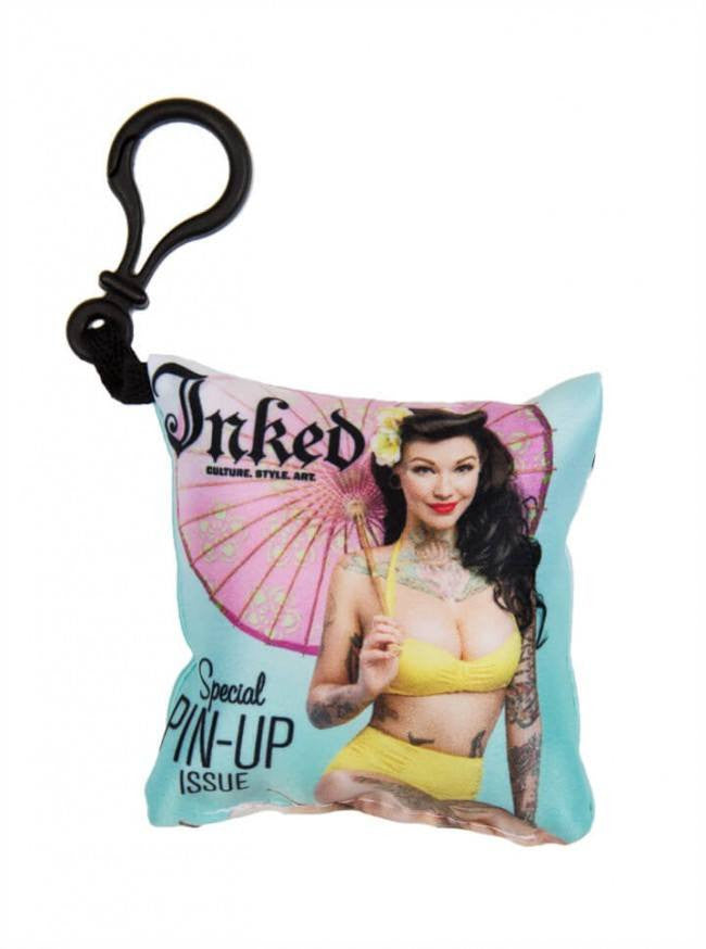 &quot;Cara Mia&quot; Pillow Keychain by Inked (Teal) - www.inkedshop.com
