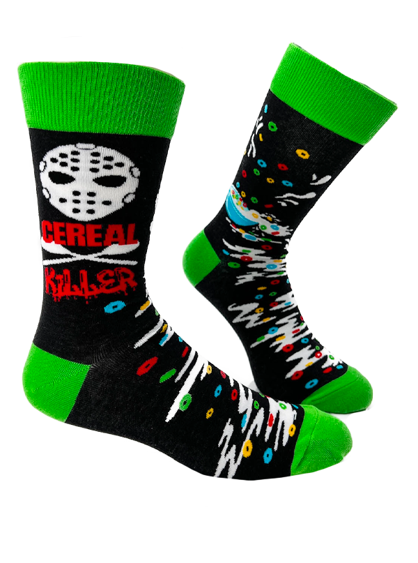 Men&#39;s Cereal Killer Novelty Crew Socks