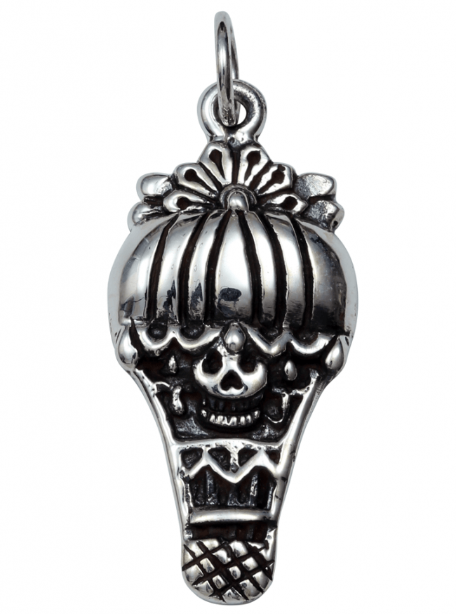 &quot;Skully Balloon&quot; Necklace by Femme Metale - www.inkedshop.com