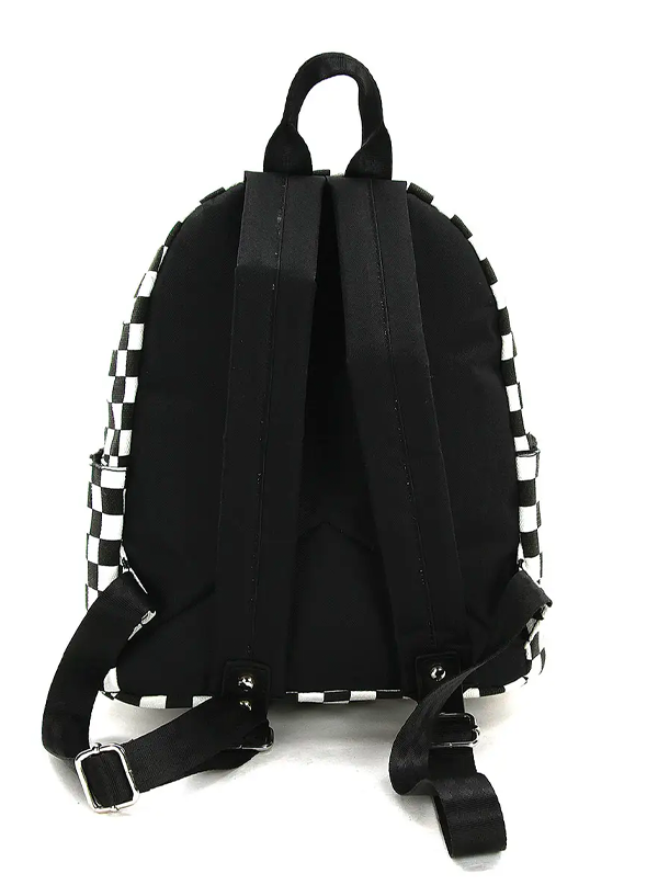 Checkered Canvas Mini Backpack