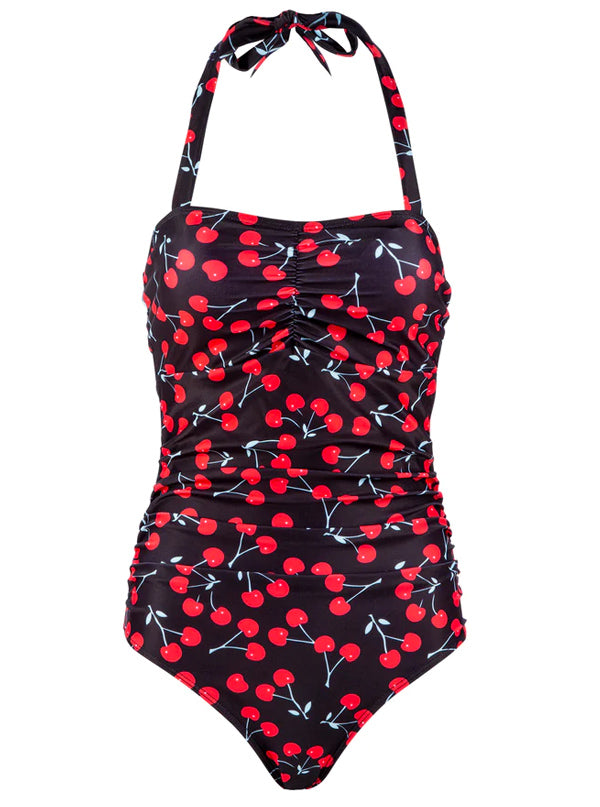 Women's Cherry Print Swimsuit by Pretty Attitude Clothing