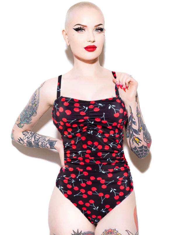 Women&#39;s Cherry Print Swimsuit