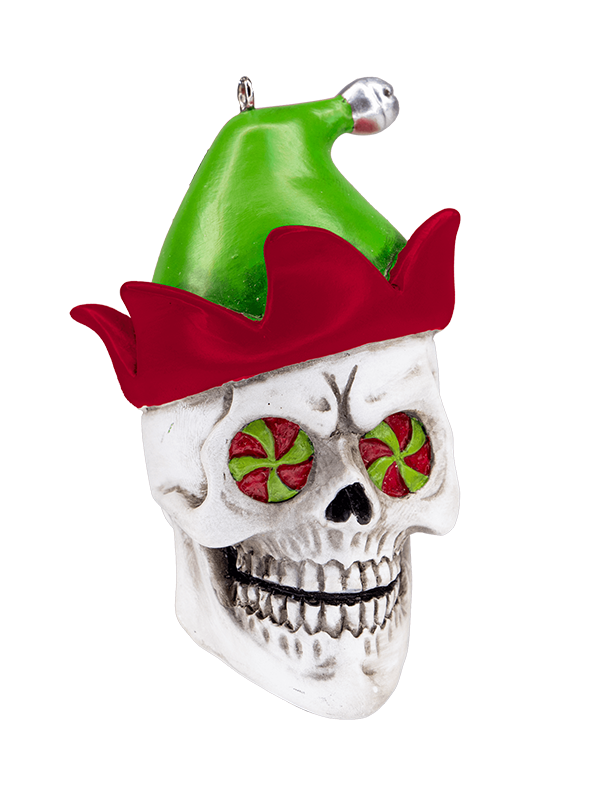 Christmas Skull Ornament