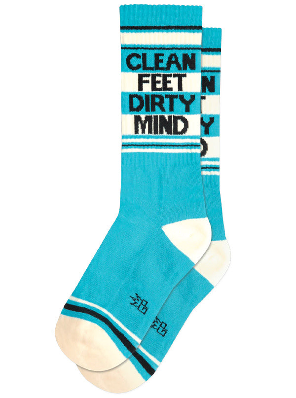 Clean Feet Dirty Mind Ribbed Gym Socks
