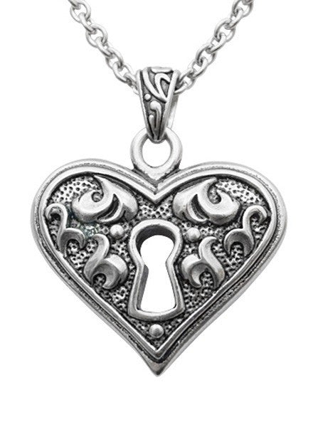 &quot;Bejeweled Heart&quot; Necklace by Controse (Silver) - www.inkedshop.com