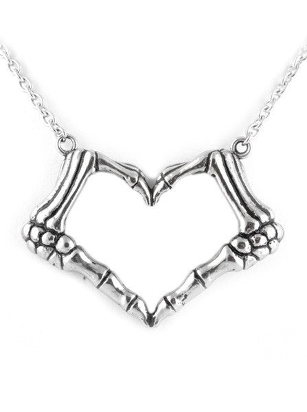 &quot;I Heart U 2 Death&quot; Necklace by Controse (Silver) - www.inkedshop.com
