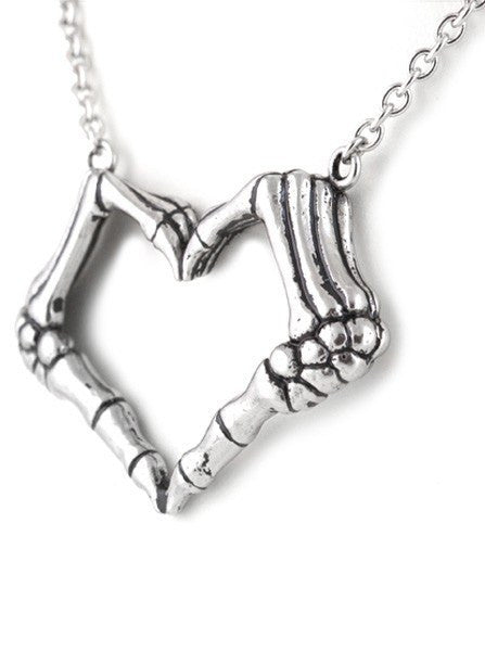 &quot;I Heart U 2 Death&quot; Necklace by Controse (Silver) - www.inkedshop.com