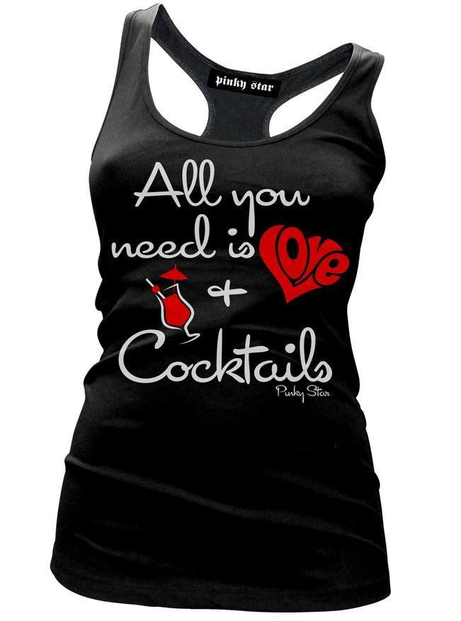 Women&#39;s Love And Cocktails Racerback Tank
