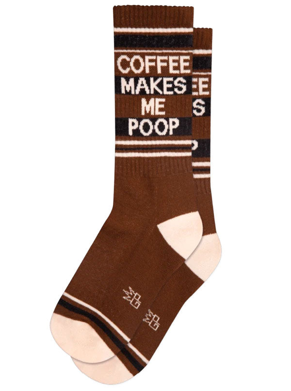 Coffee Makes Me Poop Ribbed Gym Socks
