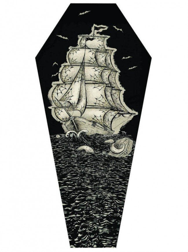&quot;Coffin Seas&quot; Canvas Coffin by Dwight Francis for Lowbrow Art Company - www.inkedshop.com