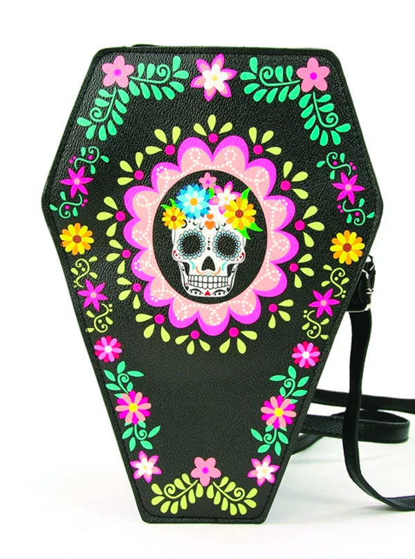 Sugar Skull Coffin Crossbody Bag/Backpack