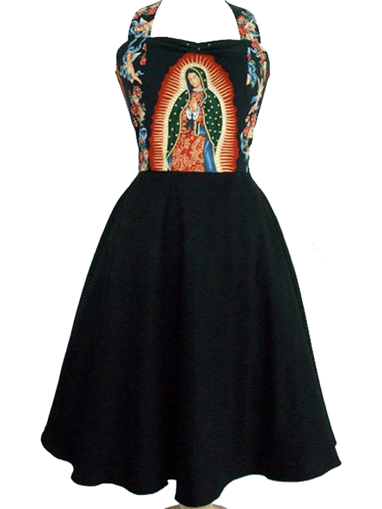 Women&#39;s &quot;Guadalupe&quot; Full Swing Skirt Dress by Hemet (Black) - www.inkedshop.com