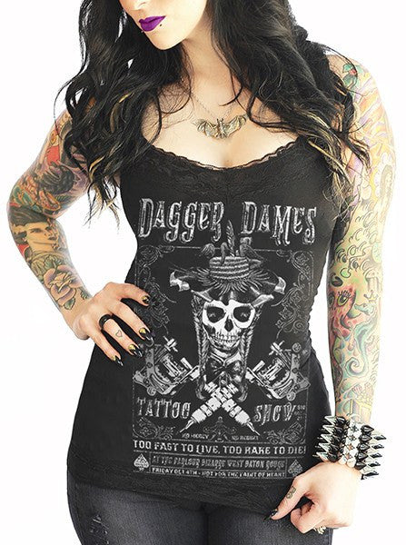 Women&#39;s Dagger Dames Lace Cami Tank