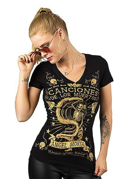Women&#39;s &quot;Dance of the Dead&quot; Tee by Lethal Angel (Black) - www.inkedshop.com