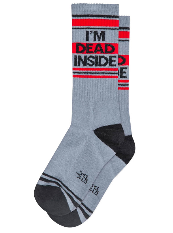 Unisex I&#39;m Dead Inside Ribbed Gym Socks